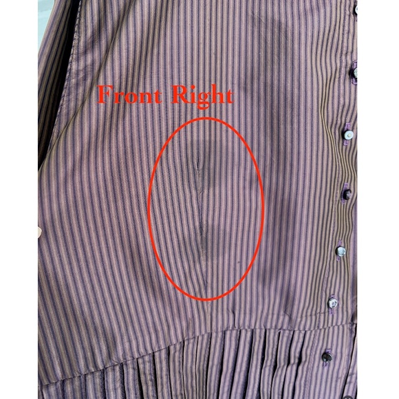 KRISTA LARSON  Silk Button Shirt w/ Pin Tucks & Interior Waist Tie -'AS IS' -O/S - Picture 11 of 15